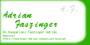adrian faszinger business card